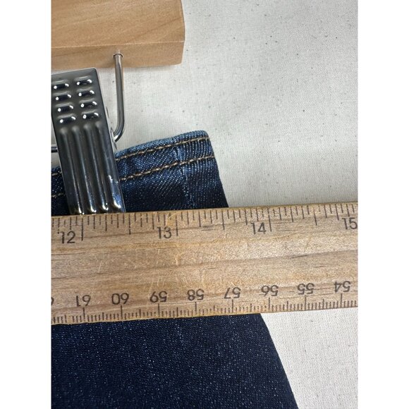 Madewell A-Line Button Down Front Mini Skirt size 2 Blue Style# J9625 - Picture 7 of 8